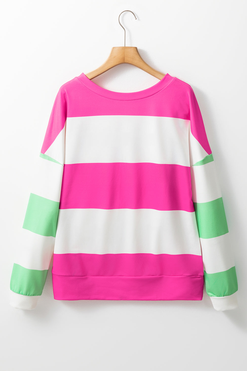 Light Pink Colorblock Drop Sleeve Top