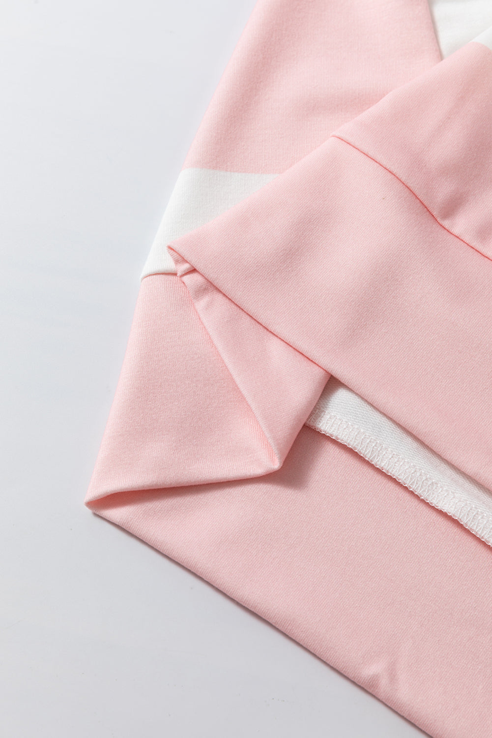 Light Pink Colorblock Drop Sleeve Top