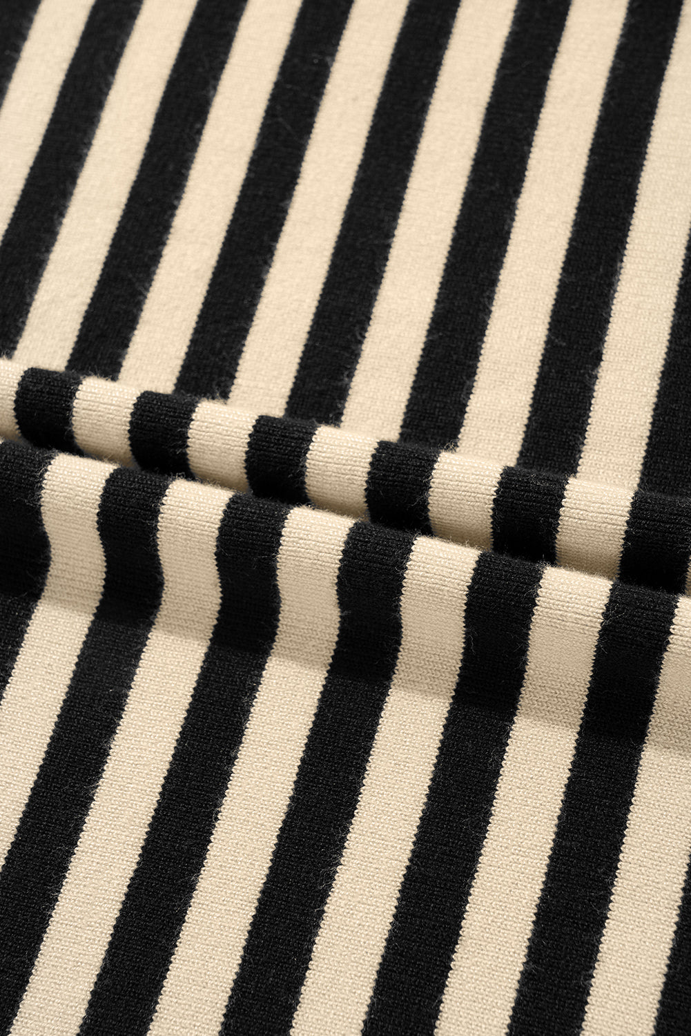 Black Stripe Crew Neck Slim Fit Sweater Vest