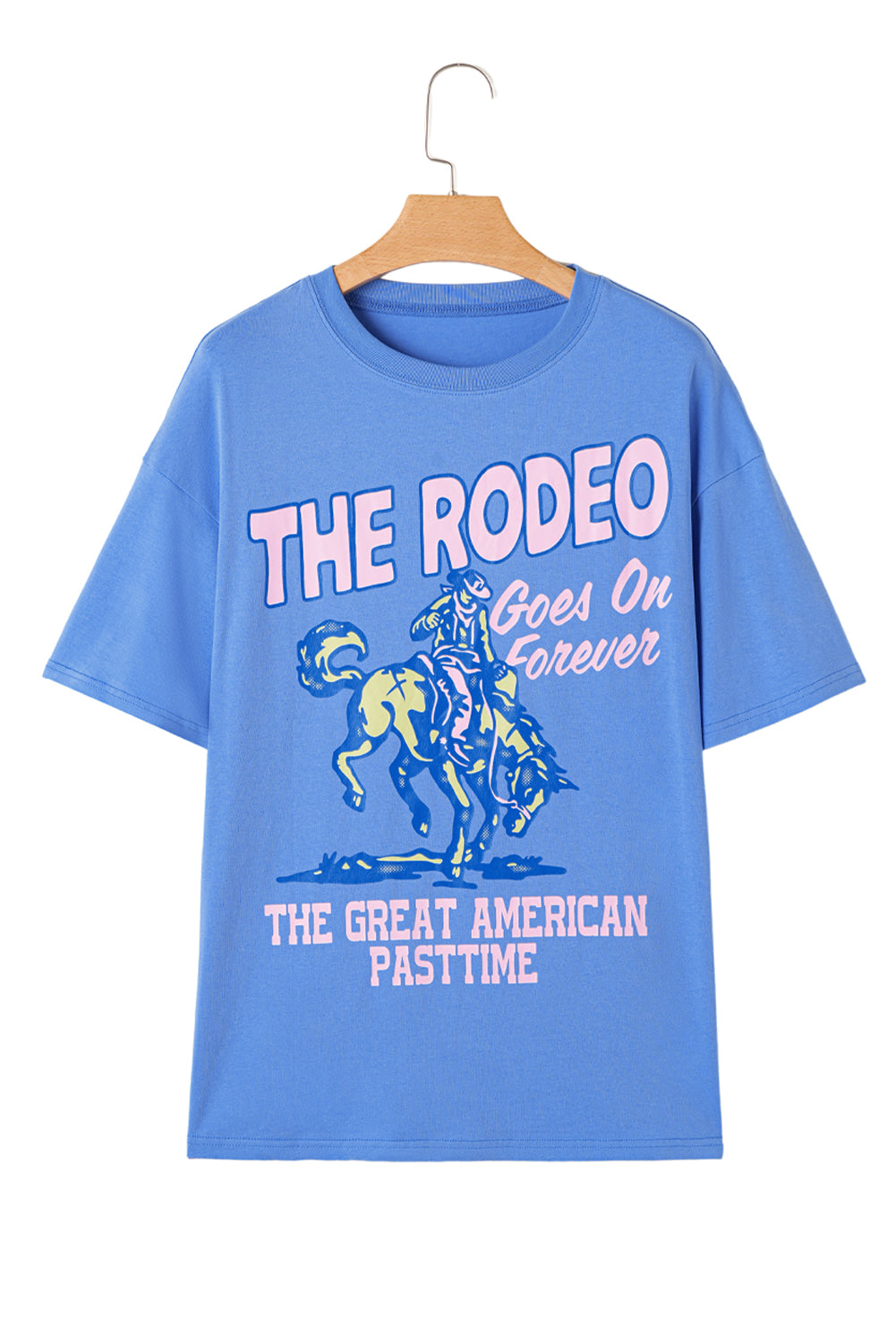 Sky Blue Rodeo Letter Graphic Tee